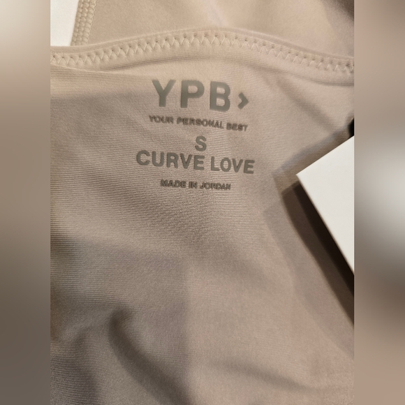 NWT Abercrombie & Fitch YPB SculptLUX Square-neck Color Block Cropped Tank small - Picture 7 of 7